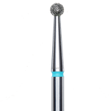 DIAMOND NAIL DRILL BIT, "BALL", BLUE, HEAD DIAMETER 2.5MM (FA01B025) - STALEKS™