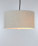 14"W 2 Light Swag Plug-In Pendant Textured Oatmeal with Diffuser Black Cord