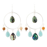 Ajo Abalone Sterling Silver Circle Earrings