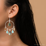Ajo Abalone Sterling Silver Circle Earrings