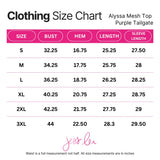 Alyssa Mesh Top- Purple Tailgate