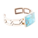 Athena Blue Turquoise Golden Cuff Bracelet