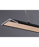 Glider 46"L 1-Light LED Island Light Light Fixture Black and Polished Chrome Finish by ET2