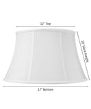 17"W x 10"H White Floor Shantung Lampshade