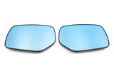 OLM Wide Angle Convex Mirrors with Turn Signals / Blind Spot Detection LED / Defrosters (Blue) - 2015-2021 WRX STI