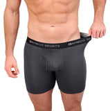 Men's 4" Inseam Bamboo Rayon Boxer Briefs - 4 Pack
