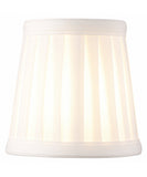 4"W x 4"H Set of 6 Down White Pleated Clip-on Candelabra Lampshade