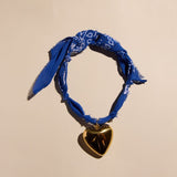 Blue Bandana Charm Necklace