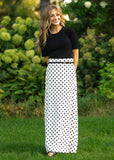 Braylyn Polka Dot Maxi Skirt