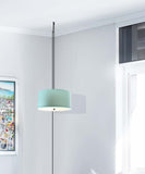 2 Light Swag Plug-In Pendant 14"w Island Paradise Blue with Diffuser, Black Cord