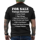 "Vintage Husband For Sale" T-Shirt – Funny Marriage Retro Graphic Tee