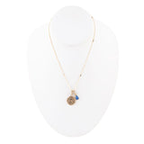 Capricorn - Zodiac Blue Lapis Golden Charm Necklace