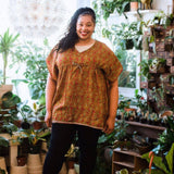 Aanya Adjustable Short Kaftan – Boho Kaftan Tunic Made from Reclaimed Sari