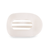 Coconut White Large Flat Round Hair Clip