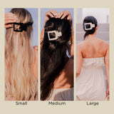 Coconut White Large Flat Square Hair Clip
