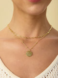 Gold Filled Hammered Coin Necklace