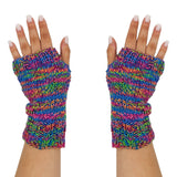 Colorful Fingerless Mitts Knitting and Crochet Pattern