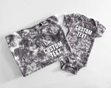 Personalized Tie Dye Shirts | Set of 2 For Adult and Baby Matching