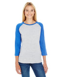 Ladies Baseball TShirt WHITE NAVY RED L(D0102H2HE7Y)