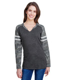 Ladies gameday MashUp Long Sleeve Fine Jersey TShirt VN HTH VN RD W M(D0102H2HPDY)