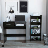 Plano Two Piece Home office Set One Drawer Four Shelves By Separated(D0102H2RL1W)