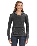 Ladies Zen Pullover Fleece Hooded Sweatshirt cEMENT XS(D0102H76SVX)