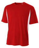 Mens cooling Performance color Blocked TShirt BLAcK WHITE 4XL(D0102H7K9A2)