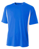 Mens cooling Performance color Blocked TShirt BLAcK WHITE 4XL(D0102H7K9PJ)