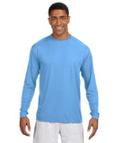 Mens cooling Performance Long Sleeve TShirt ATHLETIc ORANgE S(D0102H7KBAT)