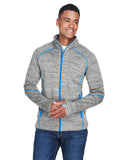 Mens Flux Mlange Bonded Fleece Jacket cARBON OLY RED S(D0102H7KN6T)