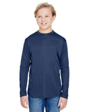 Youth Long Sleeve cooling Performance crew Shirt MILITARY gREEN S(D0102H7KSgT)