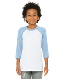 Youth 34Sleeve Baseball TShirt WHITE BLAcK M(D0102H7KXM8)