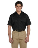 Unisex ShortSleeve Work Shirt BLAcK S(D0102H7MFMP)