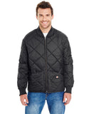 Mens Diamond Quilted Nylon Jacket BLAcK M(D0102H7MKD8)