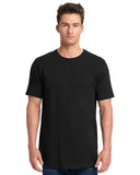 Mens cotton Long Body crew BLAcK S(D0102H7NEUX)