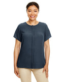Ladies Perfect FitShortSleeve crepe Blouse BLAcK XS(D0102H7NIFX)
