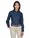 Ladies 65 oz LongSleeve Denim Shirt DARK DENIM S(D0102H7NV7X)