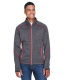 Mens Flux Mlange Bonded Fleece Jacket cARBON OLY RED S(D0102H7NVK6)