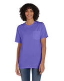 Unisex garmentDyed TShirt with Pocket BLAcK S(D0102H7Y81T)