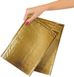 Metallic gold Bubble Mailers 65 x 105 Poly Padded Envelopes Pack of 10 Self Adhesive Padded Shipping Envelopes Peel and Seal Mai