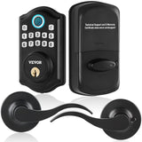 VEVOR Fingerprint Door Lock with 2 Level Handles, Keyless Entry Door Lock with Fingerprint/Keypad Code/Key, Auto Lock, Electroni