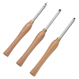 VEVOR Wood Lathe Chisel Set, 3 PCS Woodworking Turning Tools, Includes Square, Round, Diamond Carbide Blades, 7.87 Comfortable G