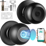 VEVOR Smart Door Knob, Biometric Door Lock Bluetooth Smart Lock, Fingerprint Smart Lock with APP Control, Easy Installation Door