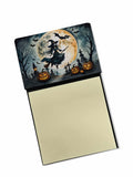 NEW Flying Witch Spooky Halloween Sticky Note Holder Refillable Dispenser Self-Sticky Note Pads, Memo Pads Blank Desk Accessorie