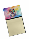 NEW Keeshond Hippie Dawg Sticky Note Holder Refillable Dispenser Self-Sticky Note Pads, Memo Pads Blank Desk Accessories