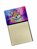 NEW Corgi Hippie Dawg Sticky Note Holder Refillable Dispenser Self-Sticky Note Pads, Memo Pads Blank Desk Accessories