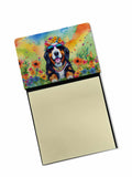NEW Bernese Mountain Dog Hippie Dawg Sticky Note Holder Refillable Dispenser Self-Sticky Note Pads, Memo Pads Blank Desk Accesso
