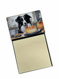 NEW Border Collie Fall Kitchen Pumpkins Sticky Note Holder Refillable Dispenser Self-Sticky Note Pads, Memo Pads Blank Desk Acce