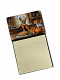 NEW Chihuahua Fall Kitchen Pumpkins Sticky Note Holder Refillable Dispenser Self-Sticky Note Pads, Memo Pads Blank Desk Accessor