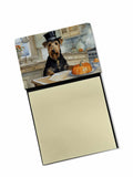 NEW Airedale Terrier Fall Kitchen Pumpkins Sticky Note Holder Refillable Dispenser Self-Sticky Note Pads, Memo Pads Blank Desk A